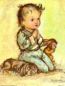 Little Boy Praying 1905 Print Size 8 x 6 - 752