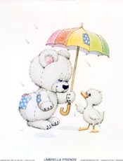 Morehead Umbrella Friends Print Size 8 x 6 - 774