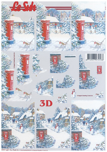 Snowy Winter Scenes A4 Sheet - 777141