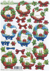 Christmas Wreathes A4 Sheet - 777472
