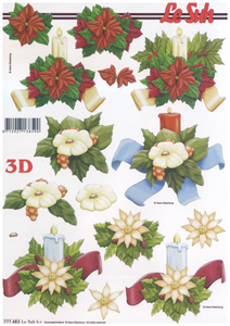 Christmas Candles A4 Sheet - 777483