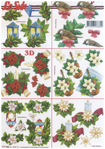6 Mixed Christmas Designs A4 Sheet - 777486