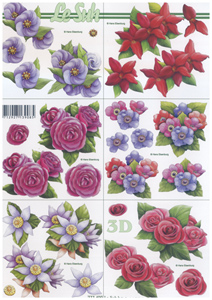 6 Flower Head Designs A4 Sheet - 777490