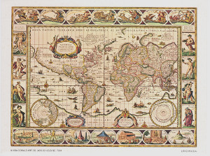Old World Map 1 America 7064 Print Size 8 x 6 - 784