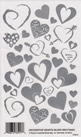 EZ Rub On Decorative Hearts Silver - 784SVROY