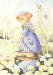 Mouse Crossing the pond Pack of 6 prints Size 10 x 8 - 809