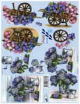 Wheelbarrow and Flowers - 8215138