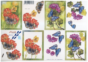 Flower And Butterflies A4 Sheet - 8215141 B