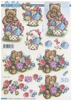 Ted in the Flowers A4 Sheet - 8215243