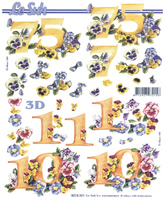 Flowers and Number 75 and 10 - 8215331