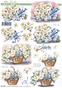 Daisies in a Bouquet and basket - 8215546