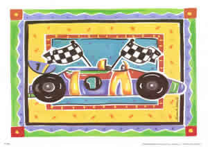 Racing Car Pack of 6 Prints Size 10 x 8 - 838