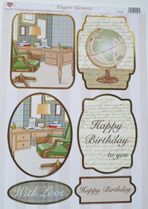 Diecut Office World Topper with a Gold Border - ACE1006