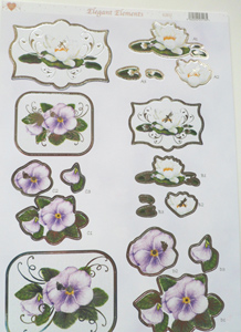DieCut Step by Step sheets From Craft UK Water Lilly - ACE1032