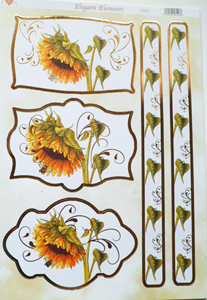 DieCut Topper sheets From Craft UK SunFlower - ACE1035
