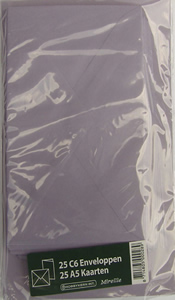Card Blanks C6 x 25 with Envelopes Lilac Size 4 x 6 - B289L
