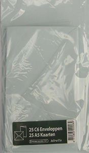 Card Blanks C6 x 25 with Envelopes Light Blue Size 4 x 6 - B289LB