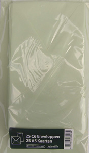Card Blanks C6 x 25 with Envelopes Light Green Size 4 x 6 - B289LG