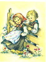Kids 2 Little boy and girl 5 x 4 - C0013