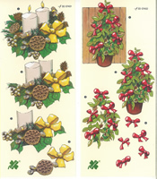 Christmas Candles Pack of 2 designs - C0338