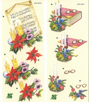 Yellow Candles Pack of 2 designs - C0347