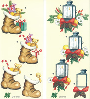 Christmas Lantern and Boot Pack of 2 designs - C0372