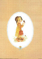 Little Girl With Robin Pack of 5 Prints Size 8 x 6 - C0431
