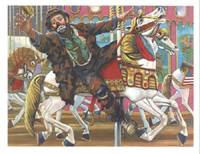 Circus Clown The Brass Ring Size 8 x 6 - C0444