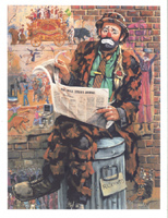 Circus Clown Wall Street Size 8 x 6 - C0445