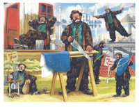 Circus Clown Men At Work Size 8 x 6 - C0449