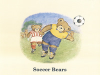 Scoccer Bear Pack of 6 prints Size 5 x 4 Football - C0480