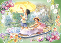 Pinic on the Boat Size Approx 4 x 6 - C0514