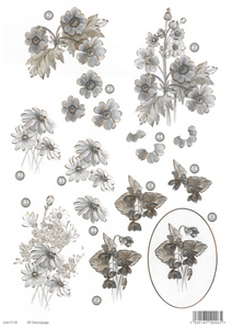 DieCut Bronze Foiled Step by Step sheets - F118