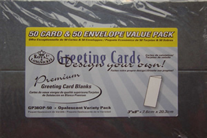 50 x Card Blanks - Mixed Colours Opalescent Size 4x6 . - GP46OP-50