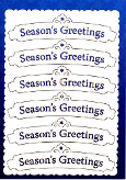PO2703I 12 Pop-Outs Laser Cut Season's Greetings Banner Colour Ivory -