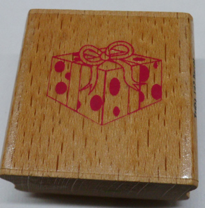 Rubber Stamp Presents Wooden Block Size 1.5"x 1.5" approx - RS33