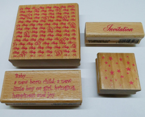 Rubber Stamp 3 inches x 3 inches