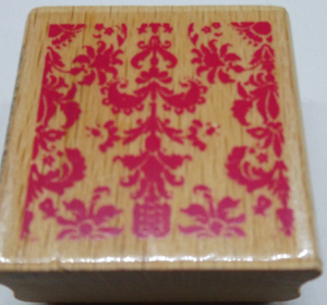 Rubber Stamp Flower Pattern Wooden Block Size 1.5" x 1.5"approx - RS41