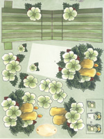 Christmas Roses Berries and Candles - X005N