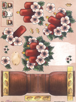 Christmas Roses and Red Candles - X013N