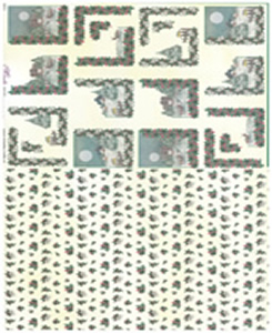 Christmas Scene 3 small designs with Background Paper - X271