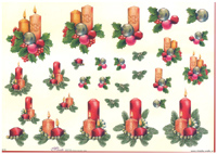 Step by Steps 4 designs Christmas Candles - X314