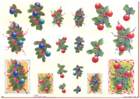 Step by Steps 4 designs Christmas Baubles and Berries - X332