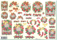 Step by Steps 4 designs Christmas Wreaths - X406