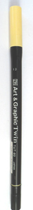 Zig Art Graphic Twin Pen Colour Pastel Yellow - TUT-80/13